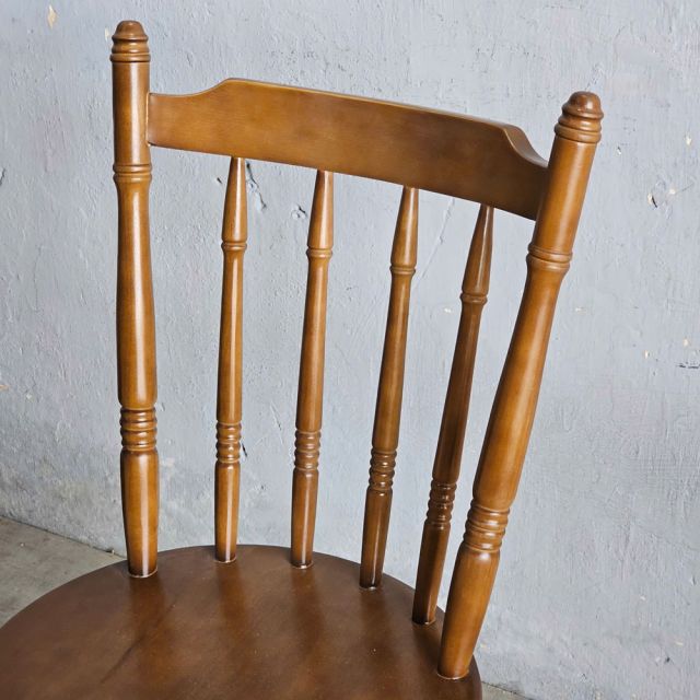Ghế Amish mặt tròn gỗ cao su GCF300