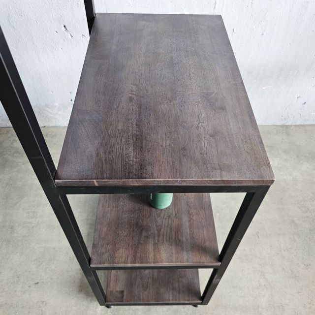 Kệ nhà bếp lắp ráp 70x30x70cm khung sắt gỗ cao su KB68043