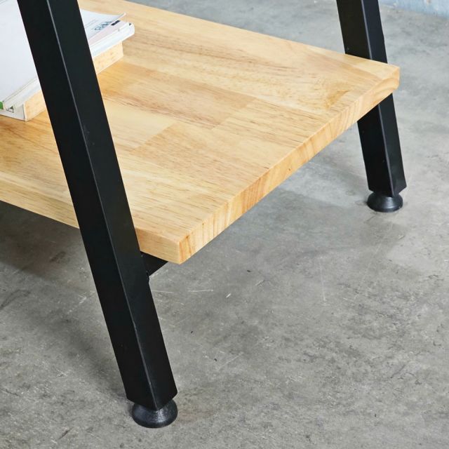 Kệ khung sắt chữ A 5 tầng gỗ cao su (120x35x160cm)