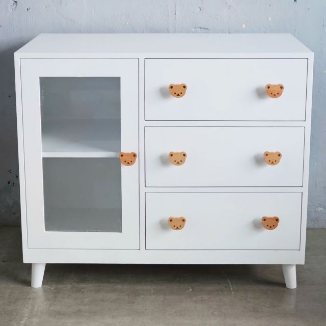 Tủ đồ chơi trẻ em 100x60x75cm gỗ cao su TQA68055