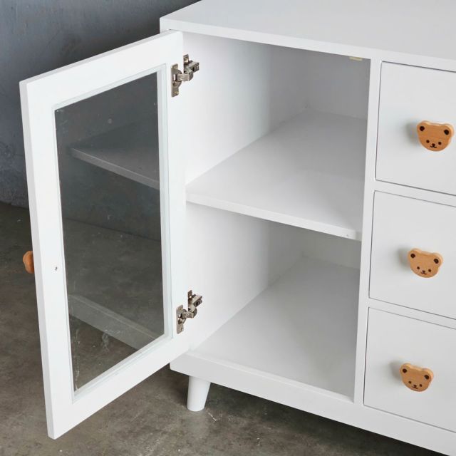 Tủ đồ chơi trẻ em 100x60x75cm gỗ cao su TQA68055