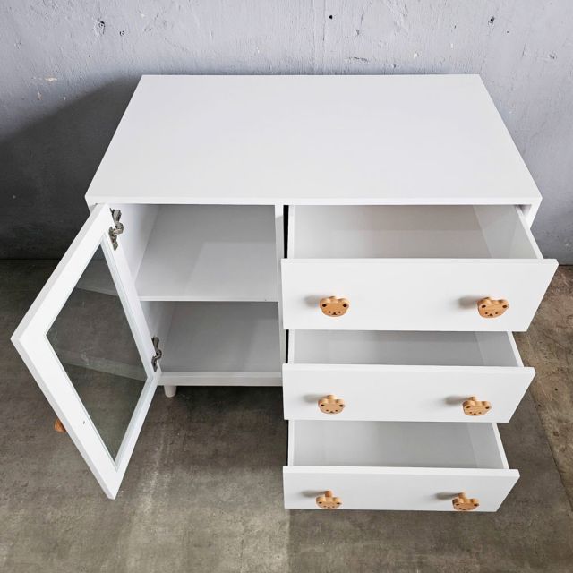 Tủ đồ chơi trẻ em 100x60x75cm gỗ cao su TQA68055
