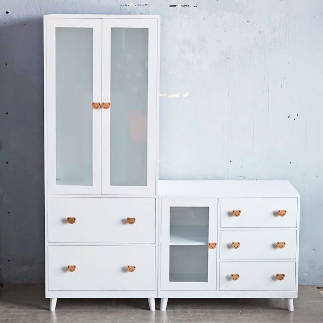 Tủ đồ chơi trẻ em 100x60x75cm gỗ cao su TQA68055