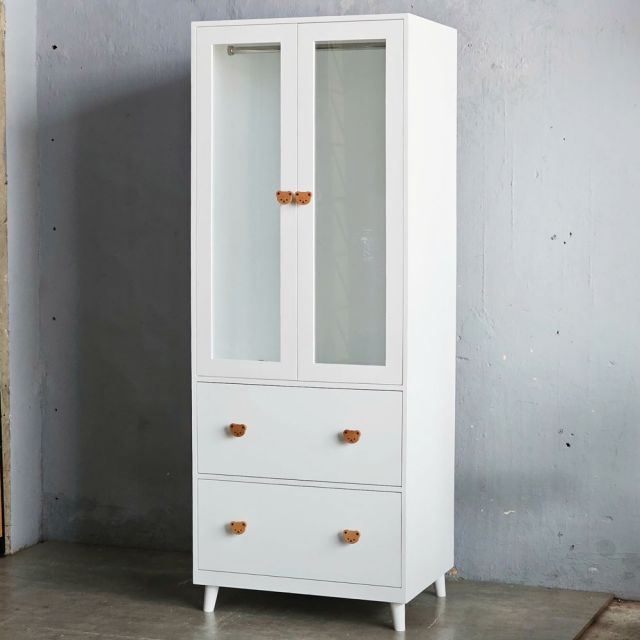 Tủ quần áo trẻ em 80x60x200cm gỗ cao su TQA68054