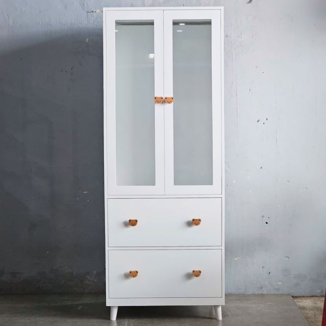 Tủ quần áo trẻ em 80x60x200cm gỗ cao su TQA68054