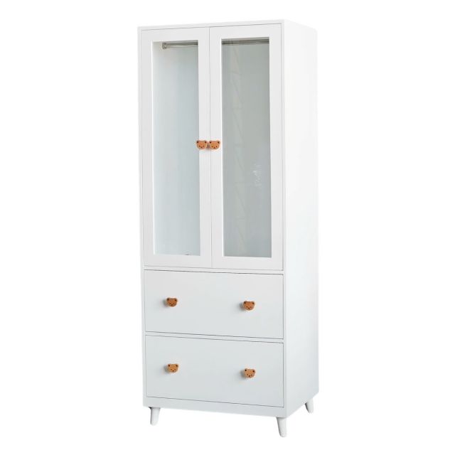 Tủ quần áo trẻ em 80x60x200cm gỗ cao su TQA68054 Tủ quần áo trẻ em 80x60x200cm gỗ cao su TQA68054