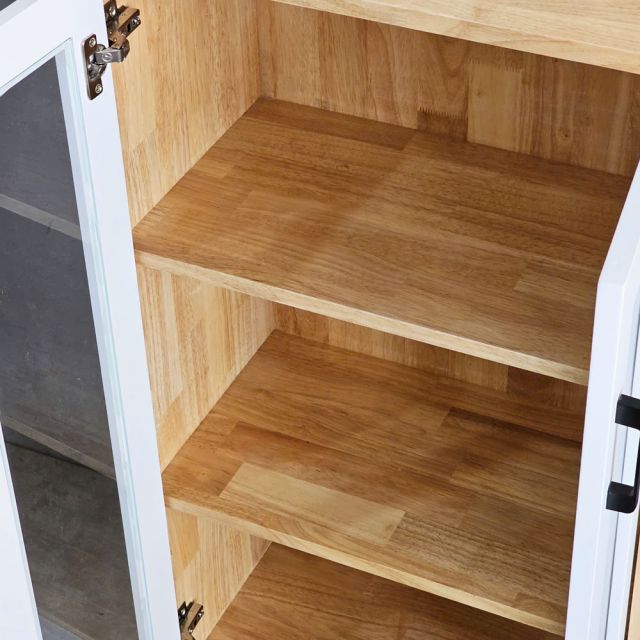 Tủ tài liệu gỗ cao su, tủ trang trí văn phòng 60x35x140cm - THS68075
