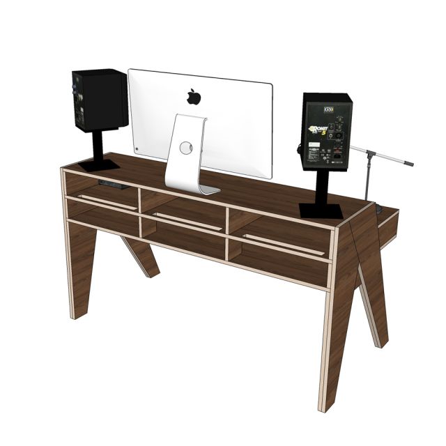 Bàn phòng thu StudioDesk 160x80cm gỗ Plywood SD68024