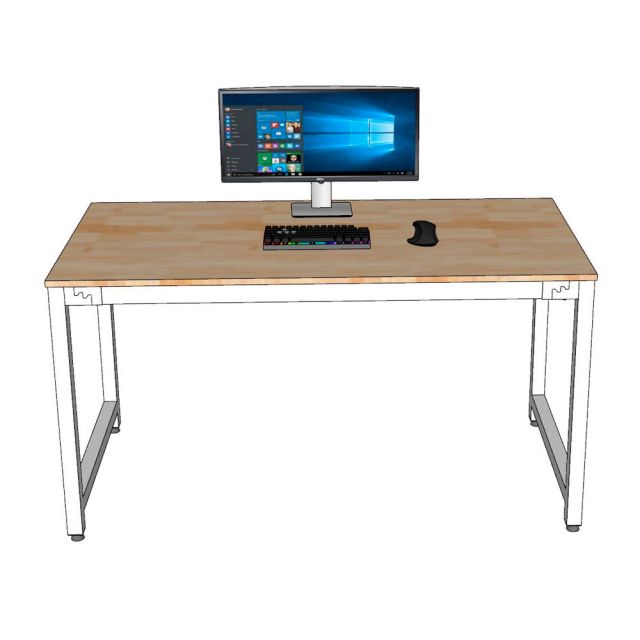 Bàn làm việc 140x70cm gỗ cao su hệ URA HBUR005