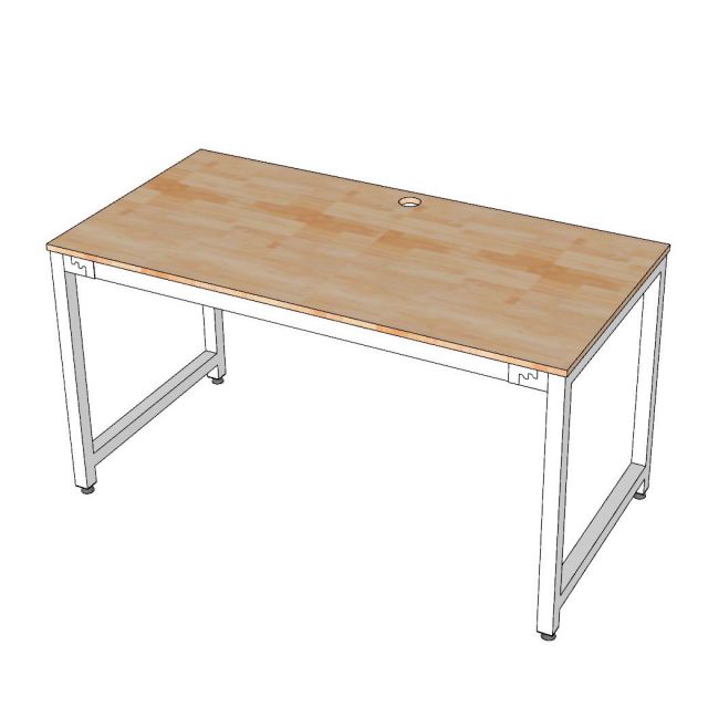 Bàn làm việc 140x70cm gỗ cao su hệ URA HBUR005