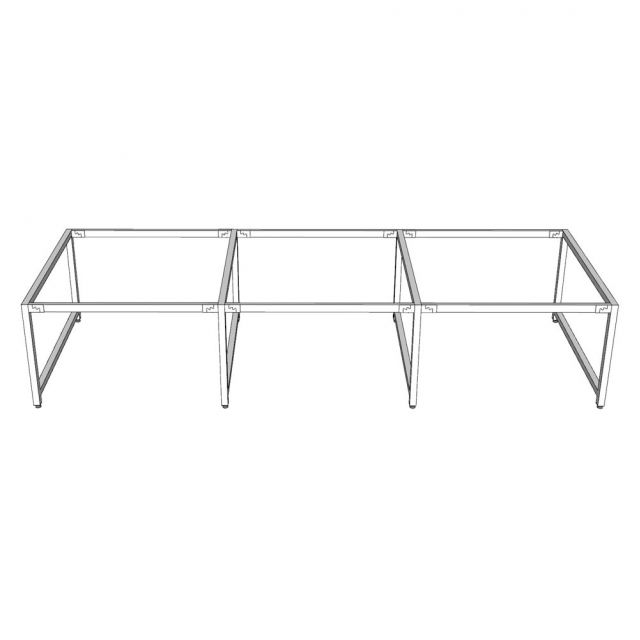 Chân sắt lắp ráp cho bàn cụm 6 chỗ 360x120cm hệ URA HCUR010