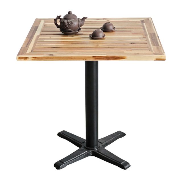 Bàn ngoài trời 70x70cm gỗ tràm chân sắt đúc CFD68258