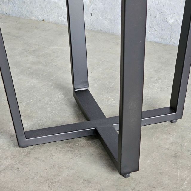 Bàn cafe tròn 60x60cm gỗ cao su chân sắt CFD68259