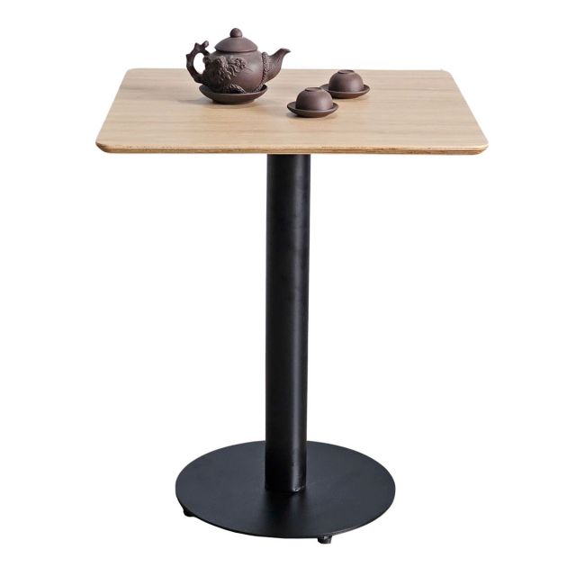 Bàn cafe vuông 60x60cm gỗ plywood chân sắt tròn CFD68257 Bàn cafe vuông 60x60cm gỗ plywood chân sắt tròn CFD68257