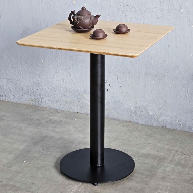 Bàn cafe vuông 60x60cm gỗ plywood chân sắt tròn CFD68257
