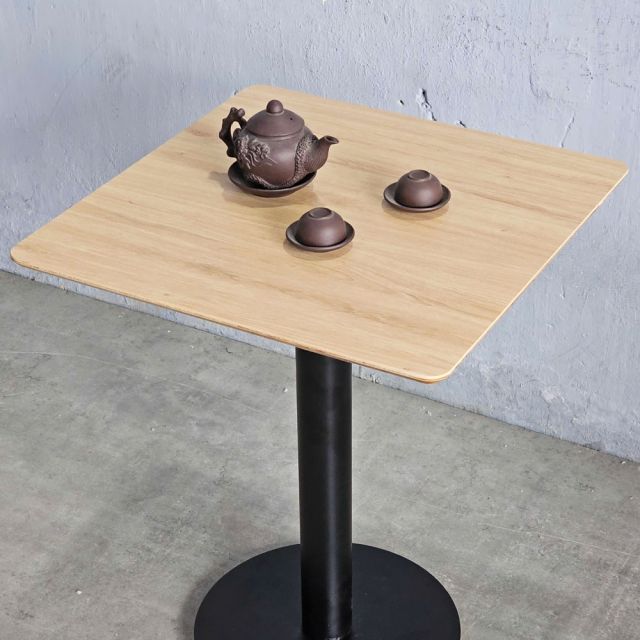 Bàn cafe vuông 60x60cm gỗ plywood chân sắt tròn CFD68257