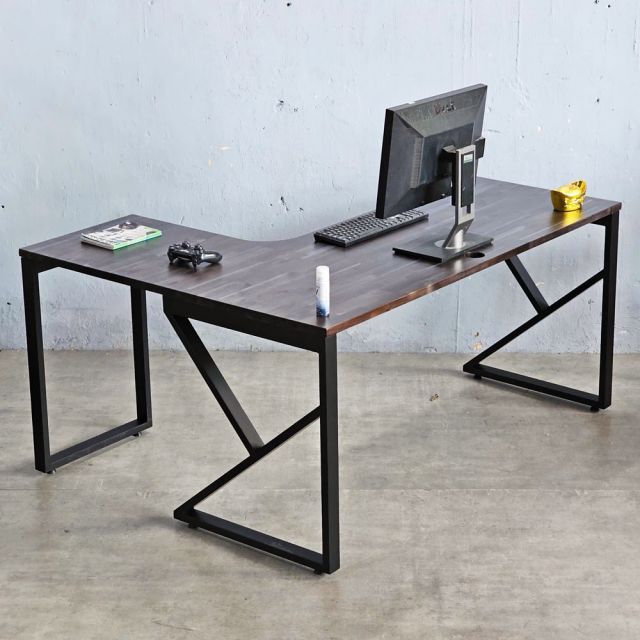 Bàn góc L 160x120cm gỗ tràm hệ KConcept HBKC053