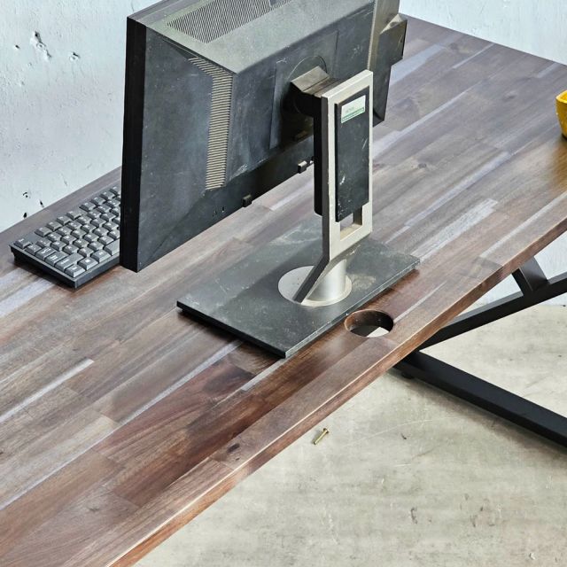 Bàn góc L 160x120cm gỗ tràm hệ KConcept HBKC053