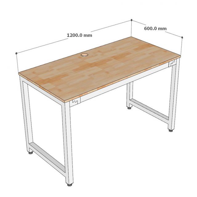 Bàn làm việc 120x60cm gỗ cao su hệ URA HBUR001