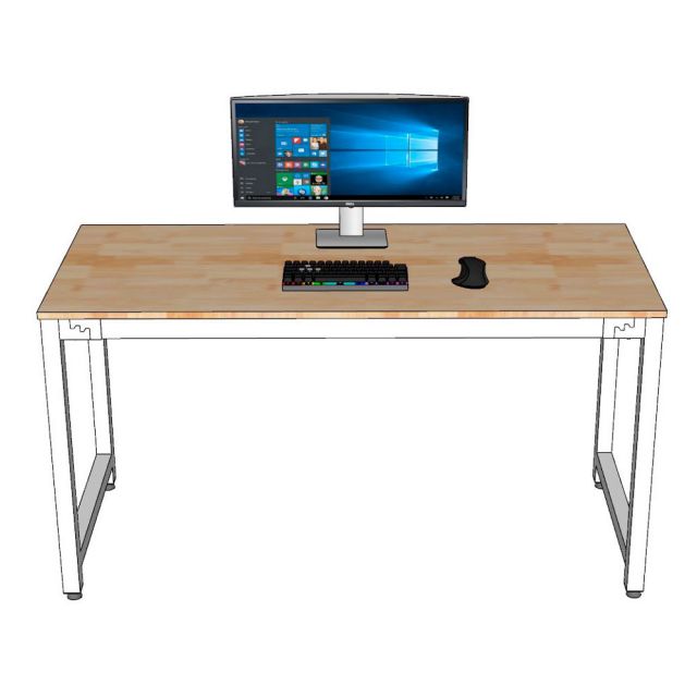 Bàn làm việc 140x60cm gỗ cao su hệ URA HBUR002