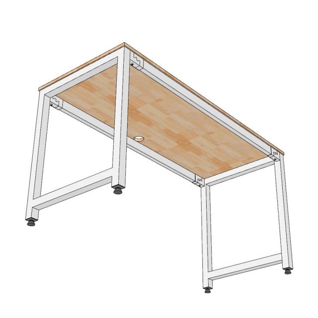 Bàn làm việc 140x60cm gỗ cao su hệ URA HBUR002