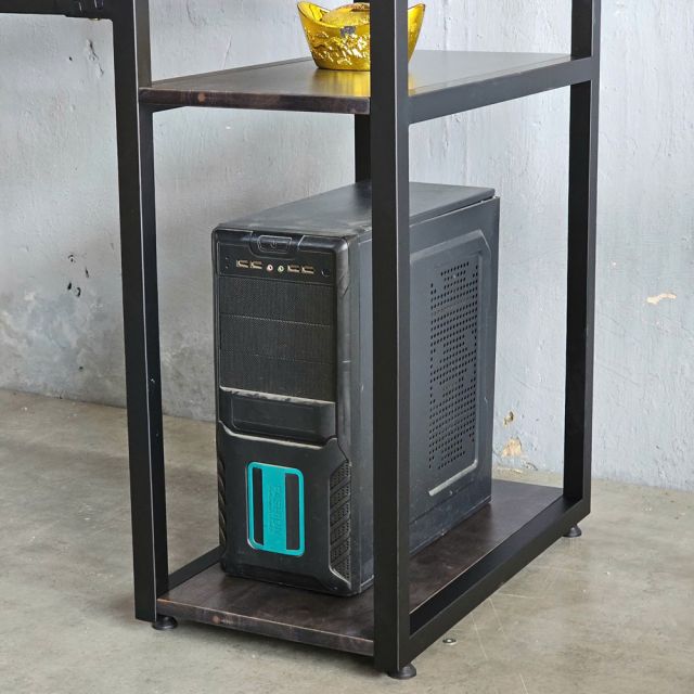 Bàn máy tính UBAN liền kệ sách 134x60x132cm gỗ