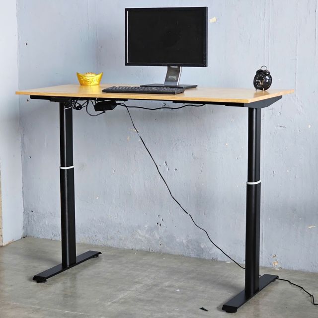 Bàn nâng hạ chiều cao FlexiOval 140x70cm gỗ cao su FLD030