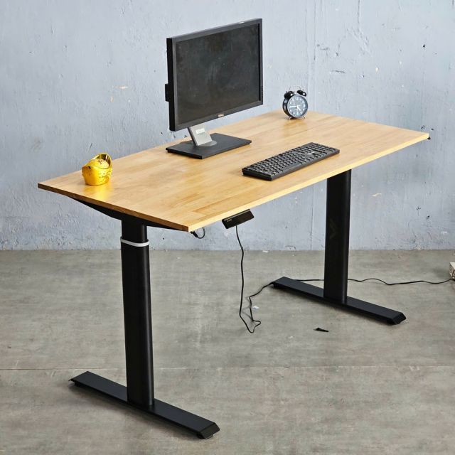 Bàn nâng hạ chiều cao FlexiOval 140x70cm gỗ cao su FLD030