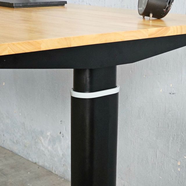 Bàn nâng hạ chiều cao FlexiOval 140x70cm gỗ cao su FLD030
