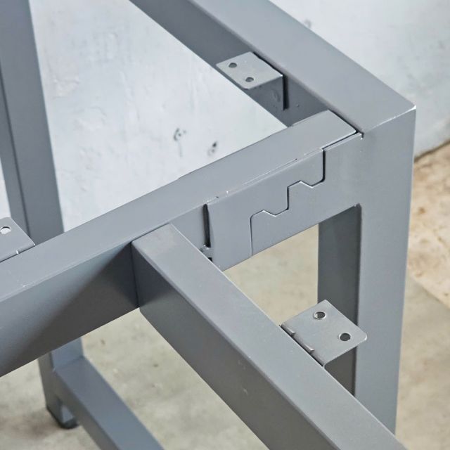 Chân sắt lắp ráp cho bàn góc L 120x110cm sơn tĩnh điện HCUC029