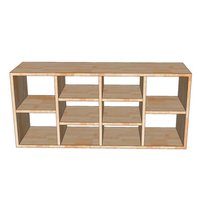 Kệ giày 10 ngăn 100x30x45cm gỗ cao su KG68089