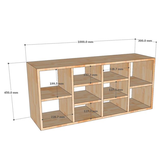 Kệ giày 10 ngăn 100x30x45cm gỗ cao su KG68089