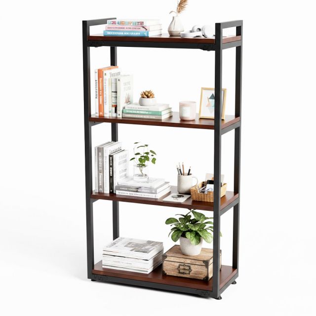 Kệ sách 4 tầng 60x30x120cm gỗ cao su lắp ráp KS68313