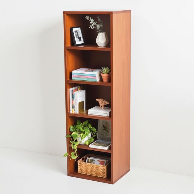Kệ sách 5 tầng 37x30x120cm gỗ cao su KS68312 Kệ sách 5 tầng 37x30x120cm gỗ cao su KS68312