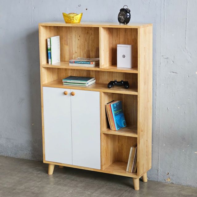 Kệ sách 84x25x122cm gỗ cao su KS68316