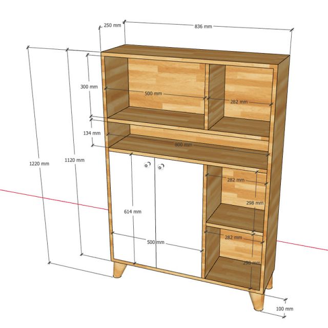 Kệ sách 84x25x122cm gỗ cao su KS68316