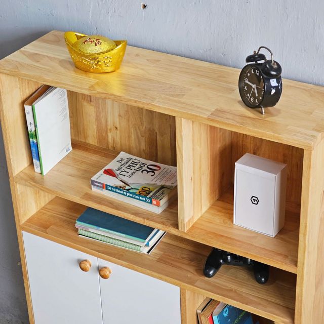 Kệ sách 84x25x122cm gỗ cao su KS68316
