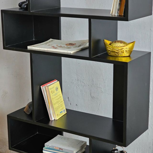 Kệ sách đứng 80x28x170cm gỗ cao su KS68244