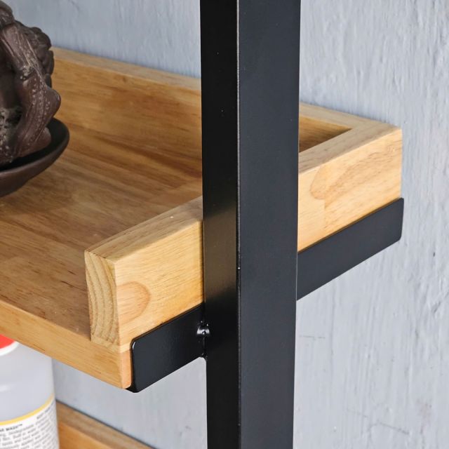 KTL002 - Kệ Toilet treo tường gỗ Cao Su khung sắt