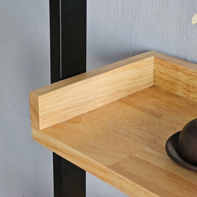 KTL002 - Kệ Toilet treo tường gỗ Cao Su khung sắt
