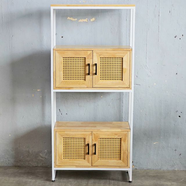 Kệ trang trí 74x30x160cm gỗ cao su KTB68185