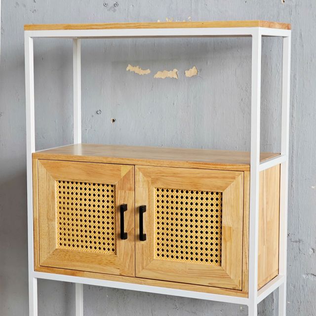 Kệ trang trí 74x30x160cm gỗ cao su KTB68185