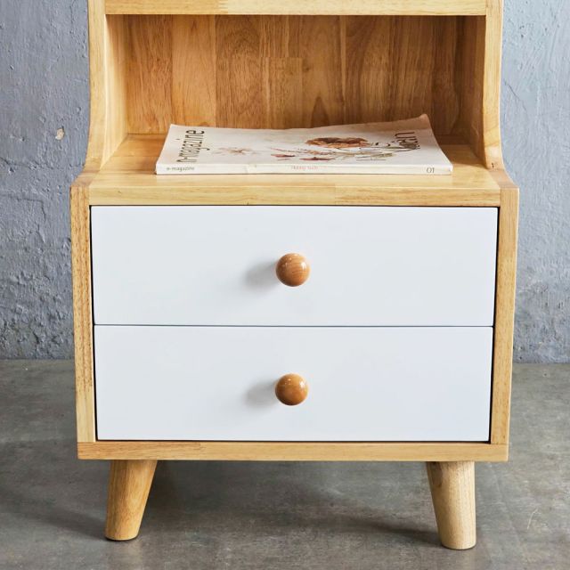 Tủ bên hông giường 43x36x90cm gỗ cao su TDG68057