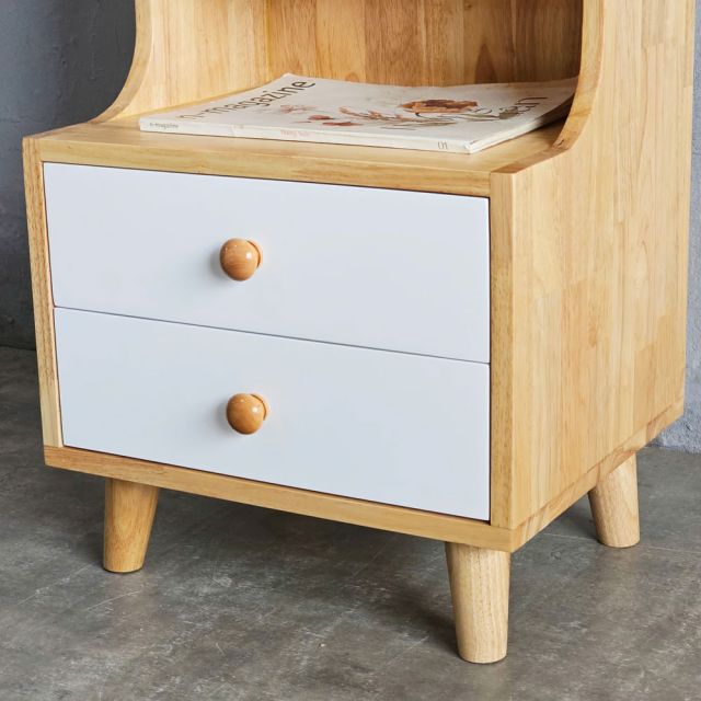 Tủ bên hông giường 43x36x90cm gỗ cao su TDG68057