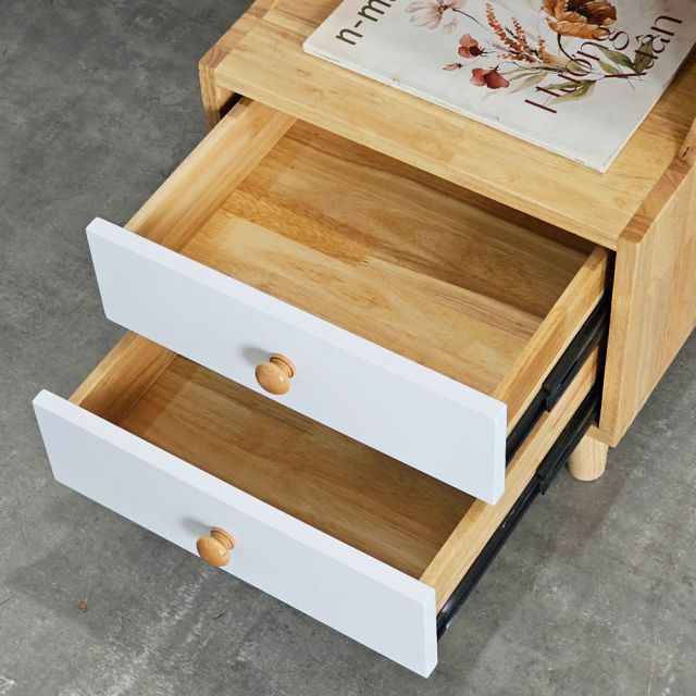 Tủ bên hông giường 43x36x90cm gỗ cao su TDG68057