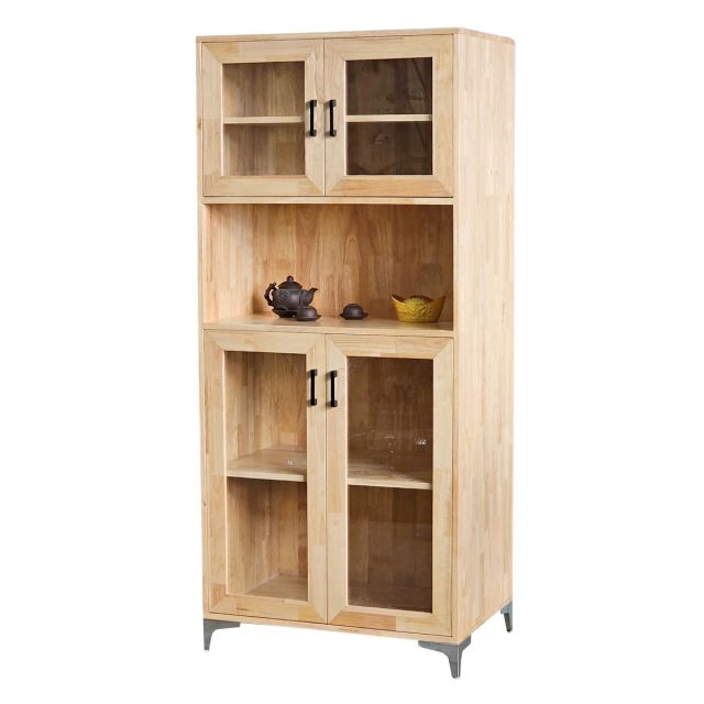 Tủ phòng ăn 80x55x172cm gỗ cao su KB68058