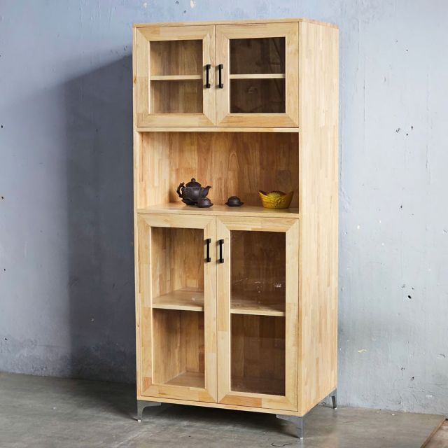Tủ phòng ăn 80x55x172cm gỗ cao su KB68058