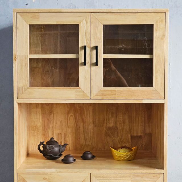 Tủ phòng ăn 80x55x172cm gỗ cao su KB68058