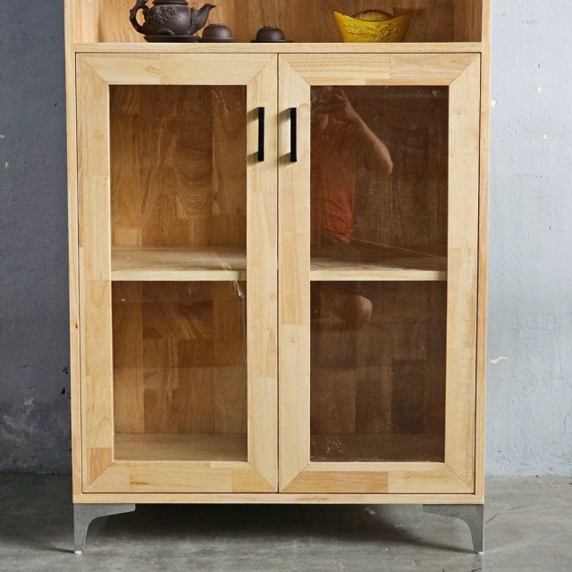 Tủ phòng ăn 80x55x172cm gỗ cao su KB68058