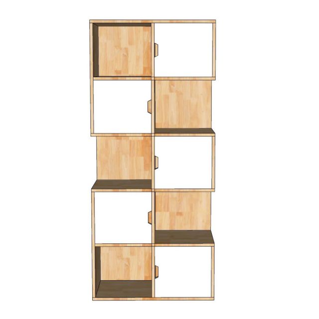 Kệ trang trí LEKO 70x30x160cm gỗ cao su KS68328